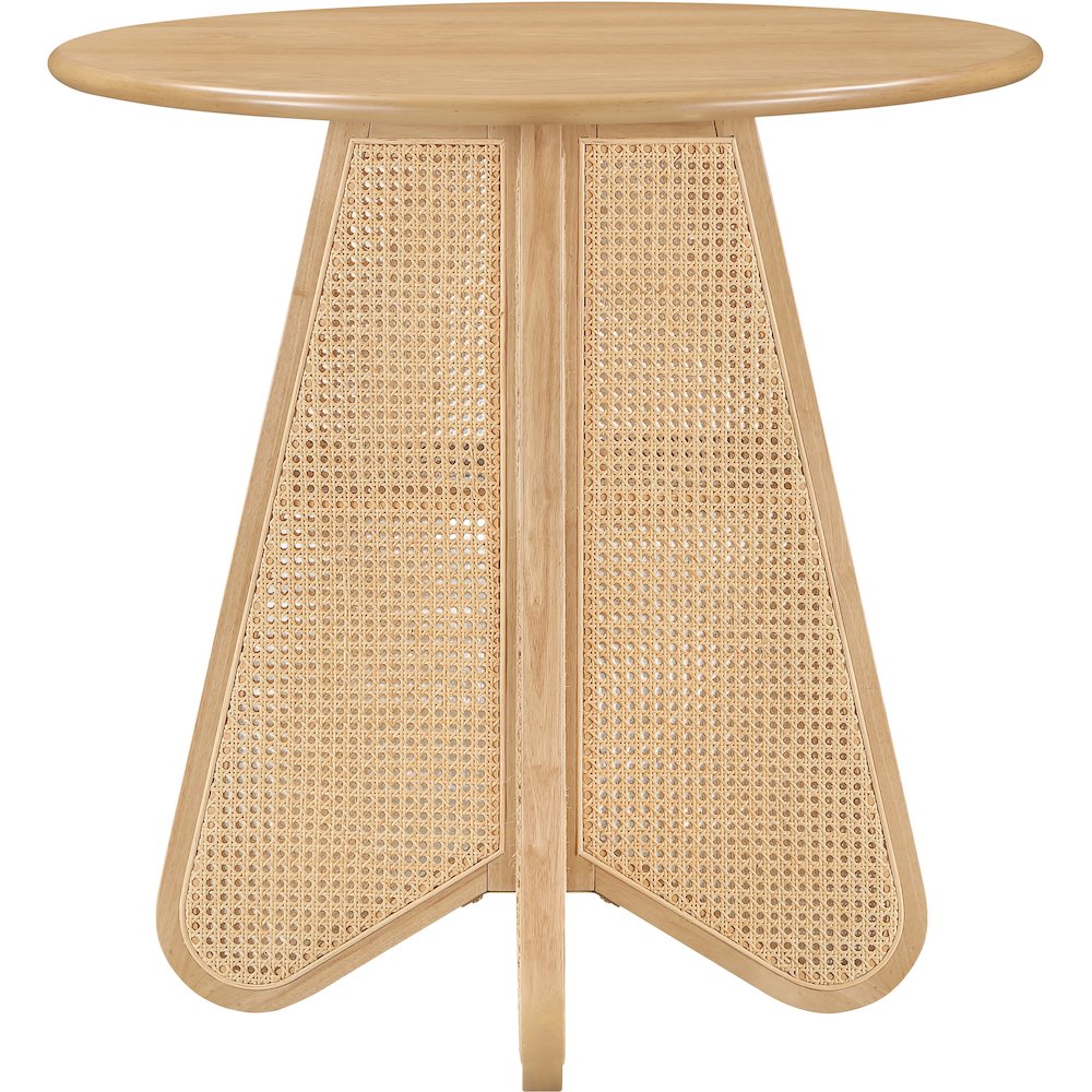 Butterfly 36" Natural Solid Wood And Natural Cane Counter Height Table