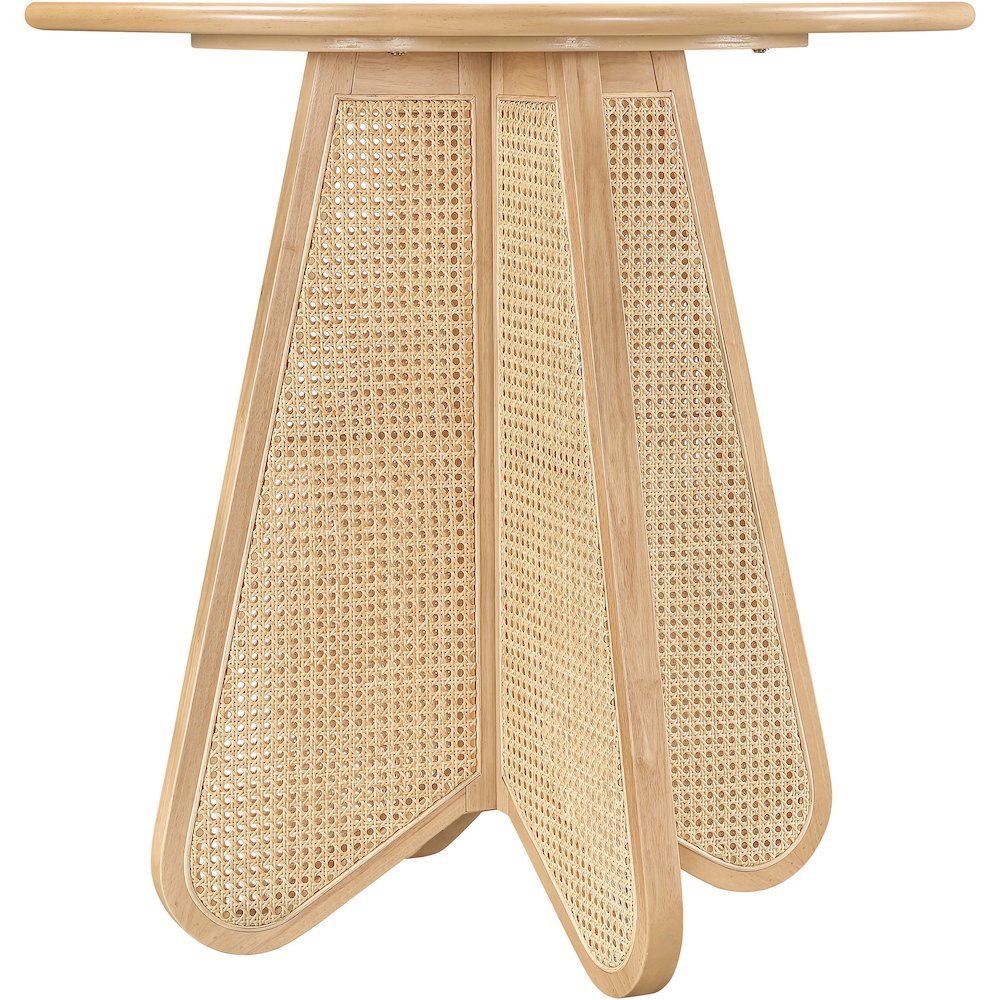 Butterfly 36" Natural Solid Wood And Natural Cane Counter Height Table