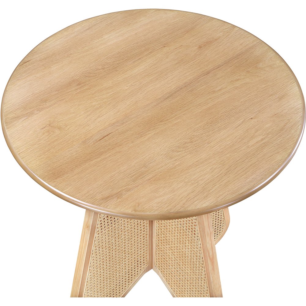 Butterfly 36" Natural Solid Wood And Natural Cane Counter Height Table