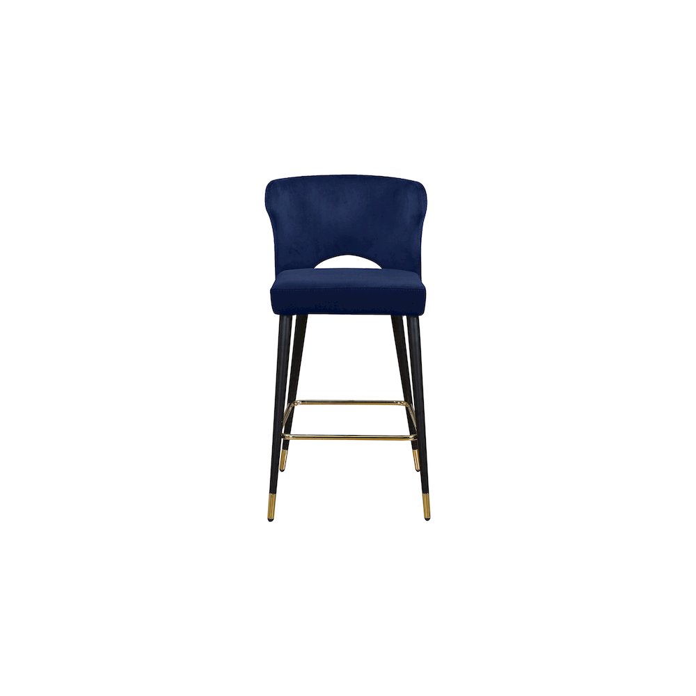 Kelly Navy Velvet Stool, Set of 2