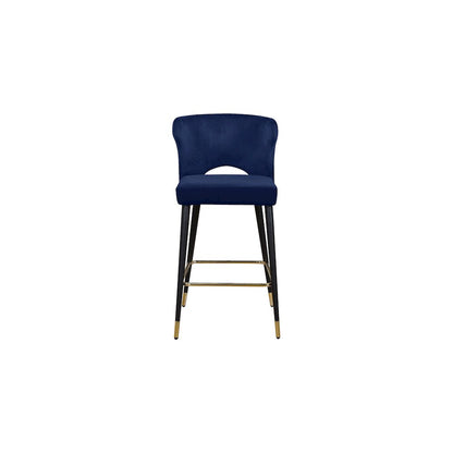 Kelly Navy Velvet Stool, Set of 2