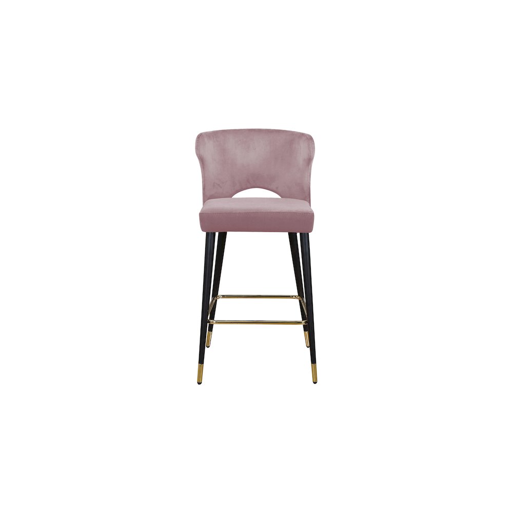 Kelly Pink Velvet Stool, Set of 2