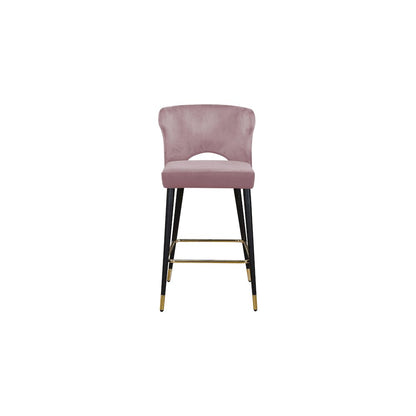 Kelly Pink Velvet Stool, Set of 2