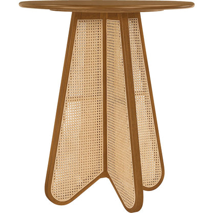 Butterfly 36" Brown / Natural Solid Wood And Natural Cane Bar Height Table