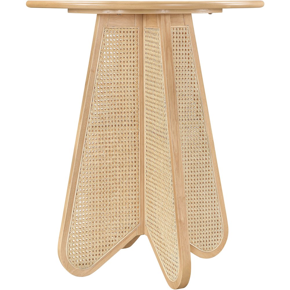 Butterfly 36" Natural Solid Wood And Natural Cane Bar Height Table