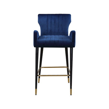 Luxe Navy Velvet Stool, Set of 2