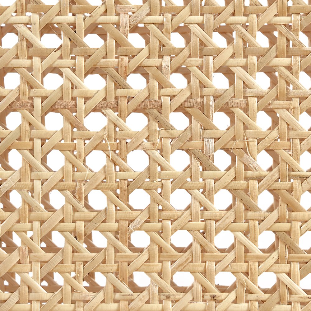Butterfly 36" White / Natural Solid Wood And Natural Cane Bar Height Table