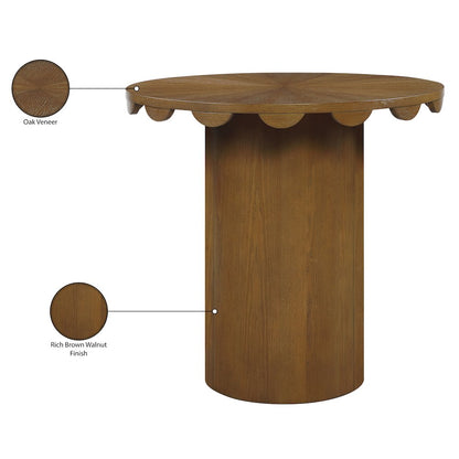 Dahlia 36" Brown Solid Wood And Natural Cane Counter Height Table