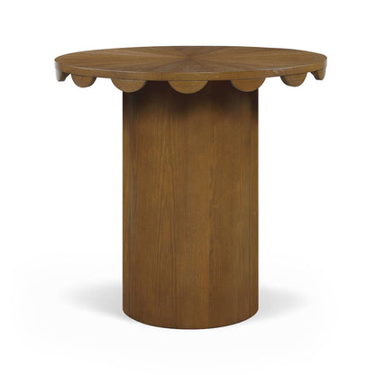 Dahlia 36" Brown Solid Wood And Natural Cane Counter Height Table