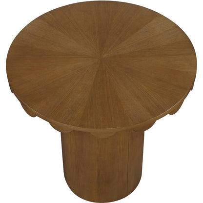 Dahlia 36" Brown Solid Wood And Natural Cane Counter Height Table