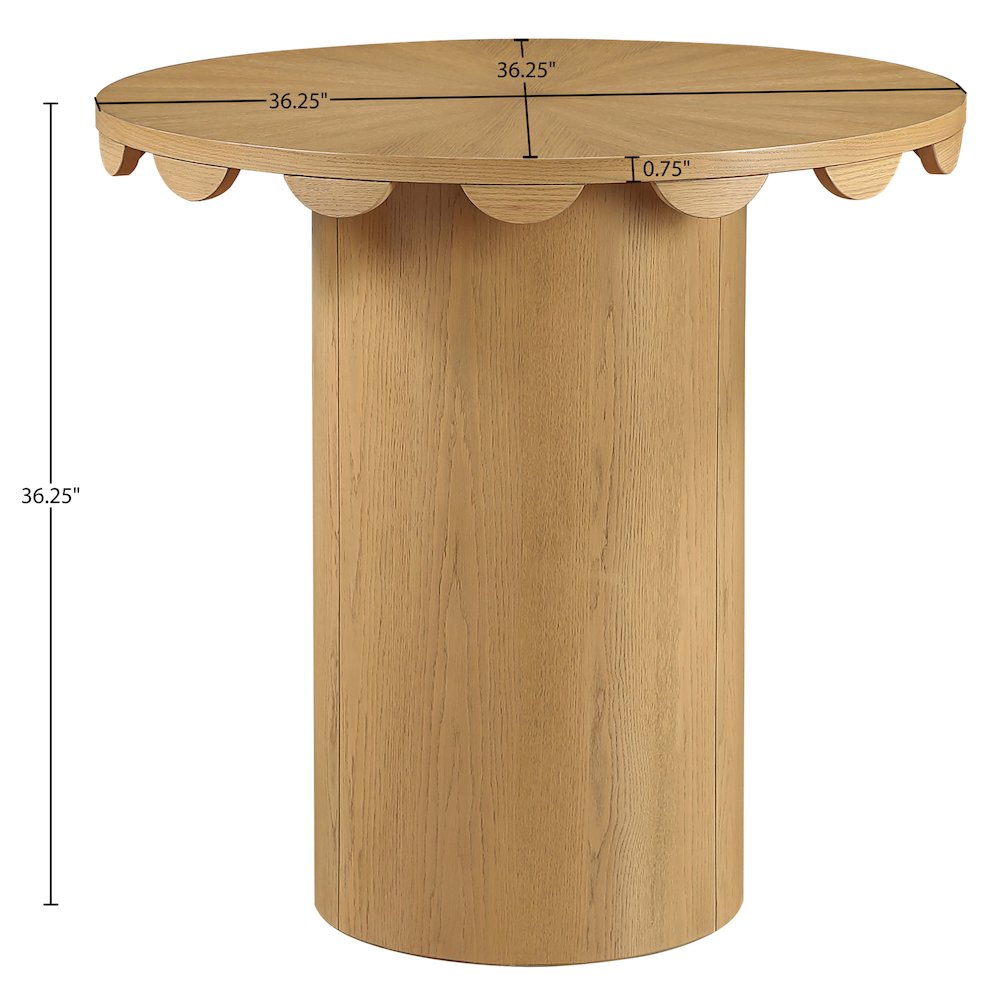 Dahlia 36" Natural Solid Wood And Natural Cane Counter Height Table