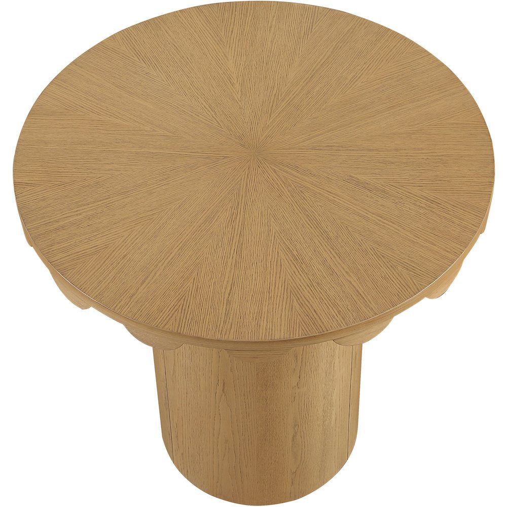 Dahlia 36" Natural Solid Wood And Natural Cane Counter Height Table