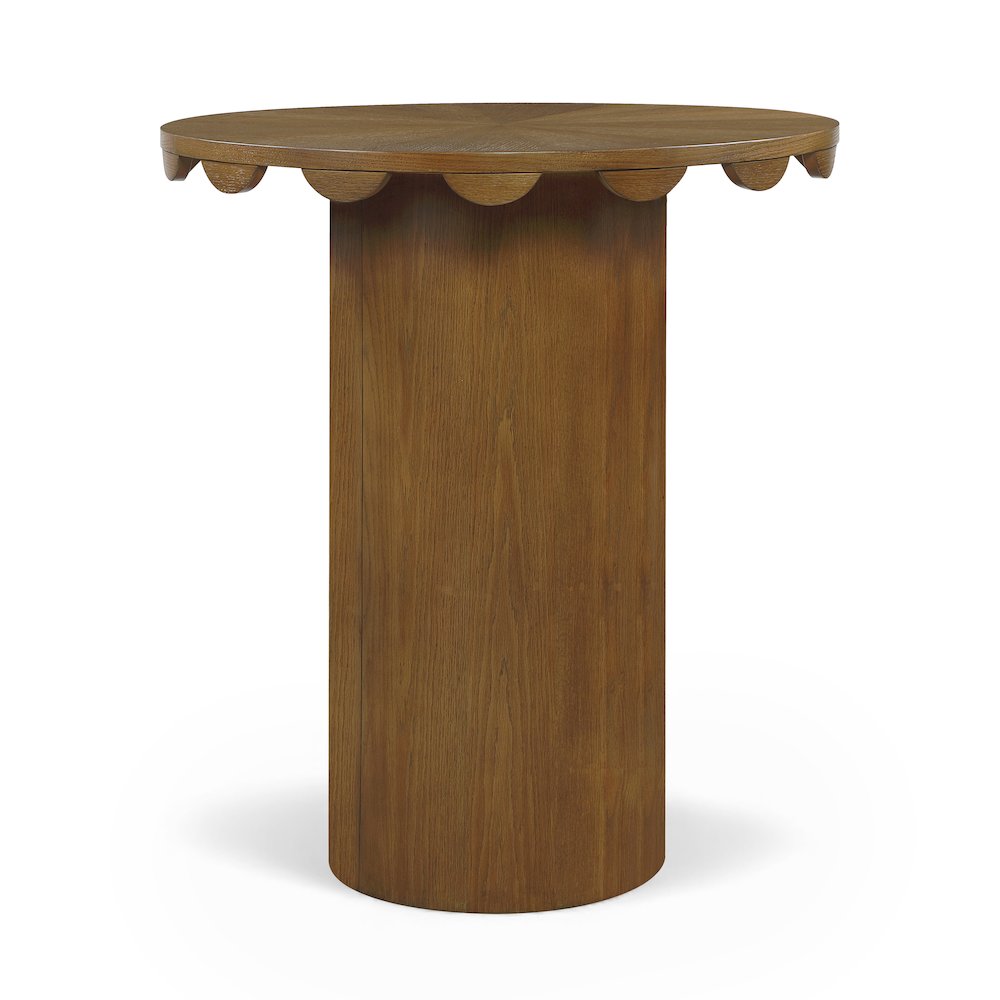 Dahlia 36" Brown Solid Wood And Natural Cane Bar Height Table