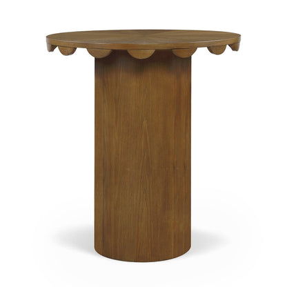 Dahlia 36" Brown Solid Wood And Natural Cane Bar Height Table