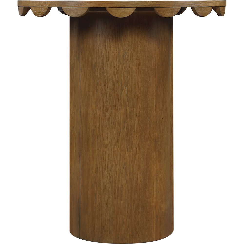 Dahlia 36" Brown Solid Wood And Natural Cane Bar Height Table