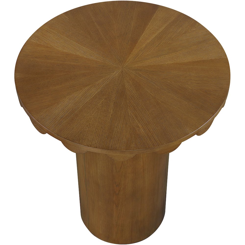 Dahlia 36" Brown Solid Wood And Natural Cane Bar Height Table