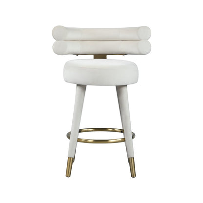 Fitzroy Cream Velvet Counter Stool, Set of 2