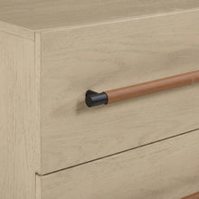 Leather Nightstand with Contemporary Finish