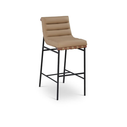 Burke Tan Vegan Leather Bar Stool