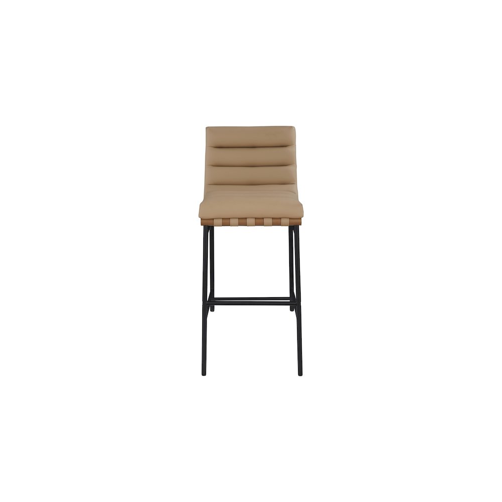 Burke Tan Vegan Leather Bar Stool