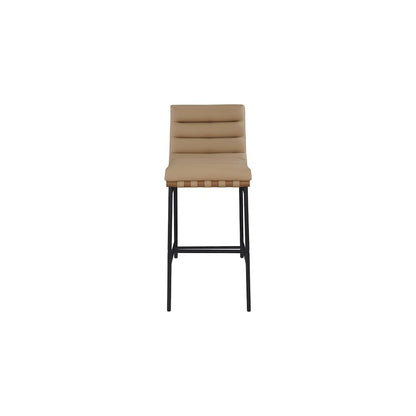 Burke Tan Vegan Leather Bar Stool