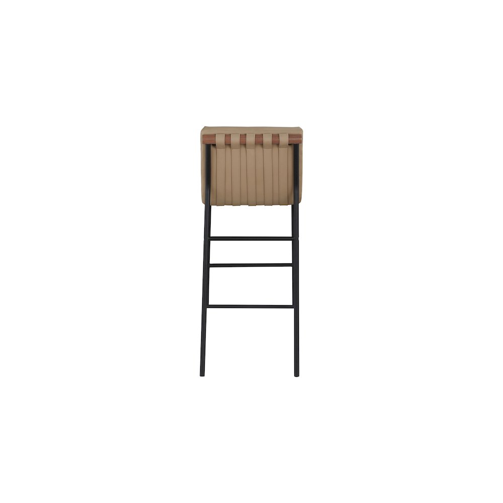 Burke Tan Vegan Leather Bar Stool