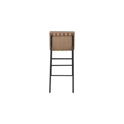 Burke Tan Vegan Leather Bar Stool