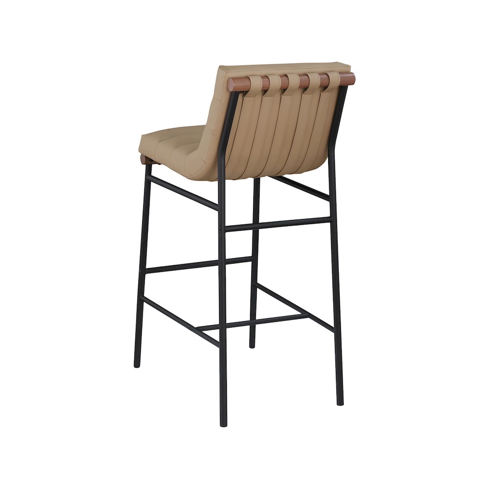 Burke Tan Vegan Leather Bar Stool