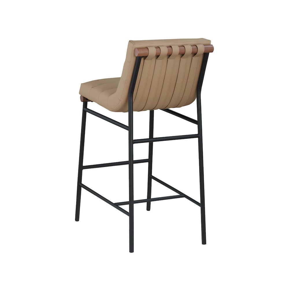 Burke Tan Vegan Leather Bar Stool