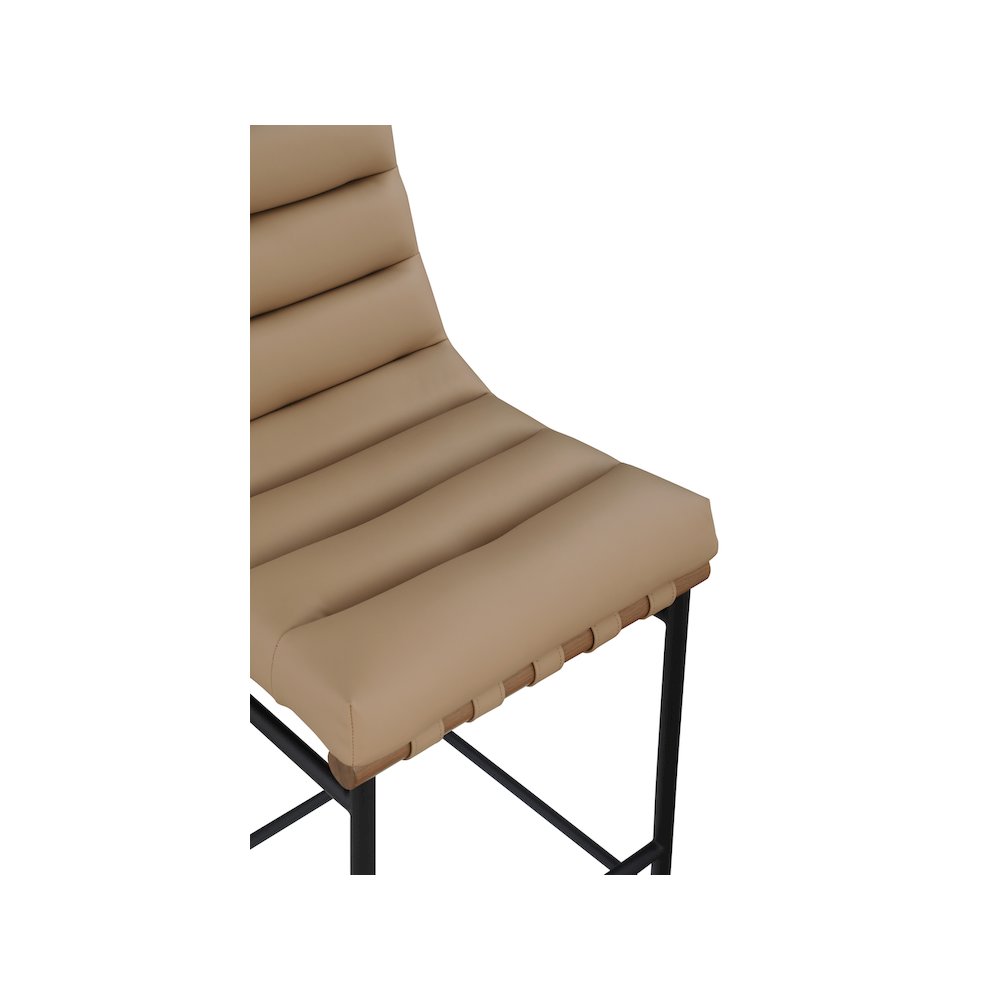 Burke Tan Vegan Leather Bar Stool