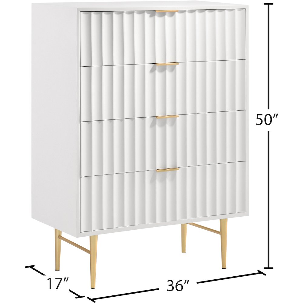 Modernist White Gloss Chest