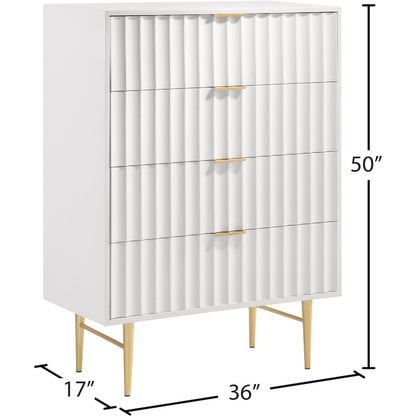Modernist White Gloss Chest
