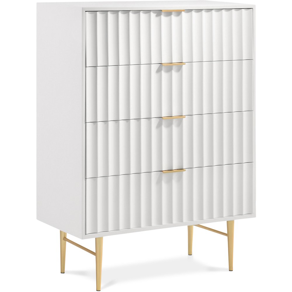 Modernist White Gloss Chest