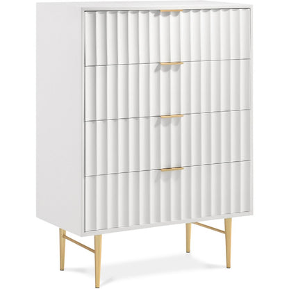 Modernist White Gloss Chest