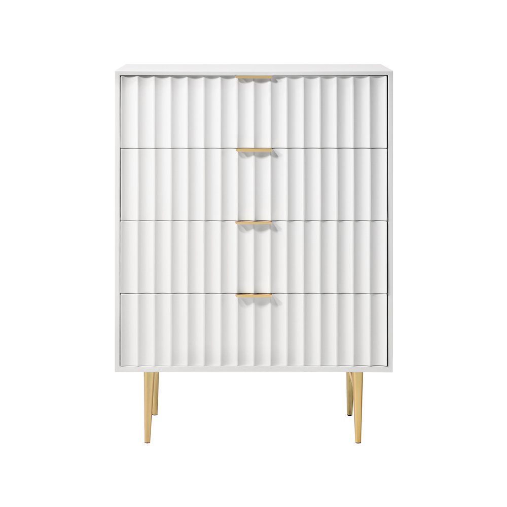 Modernist White Gloss Chest
