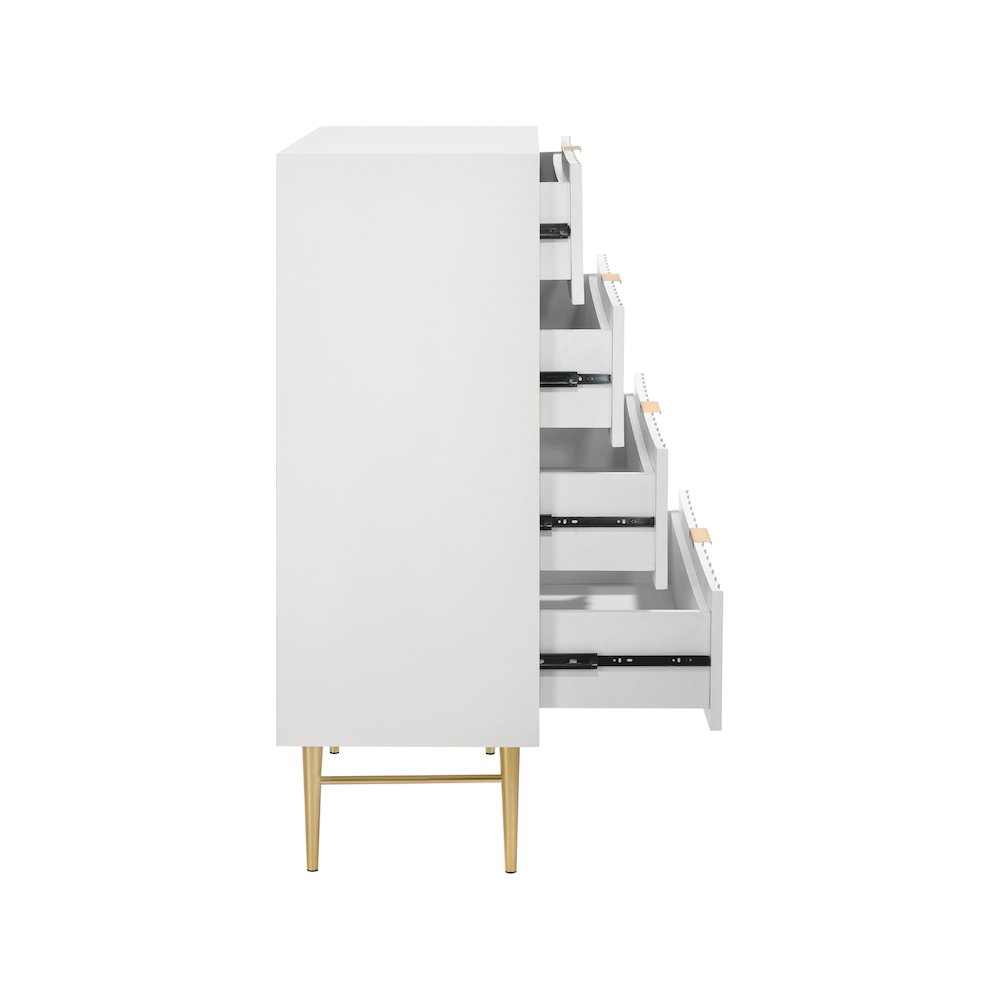 Modernist White Gloss Chest