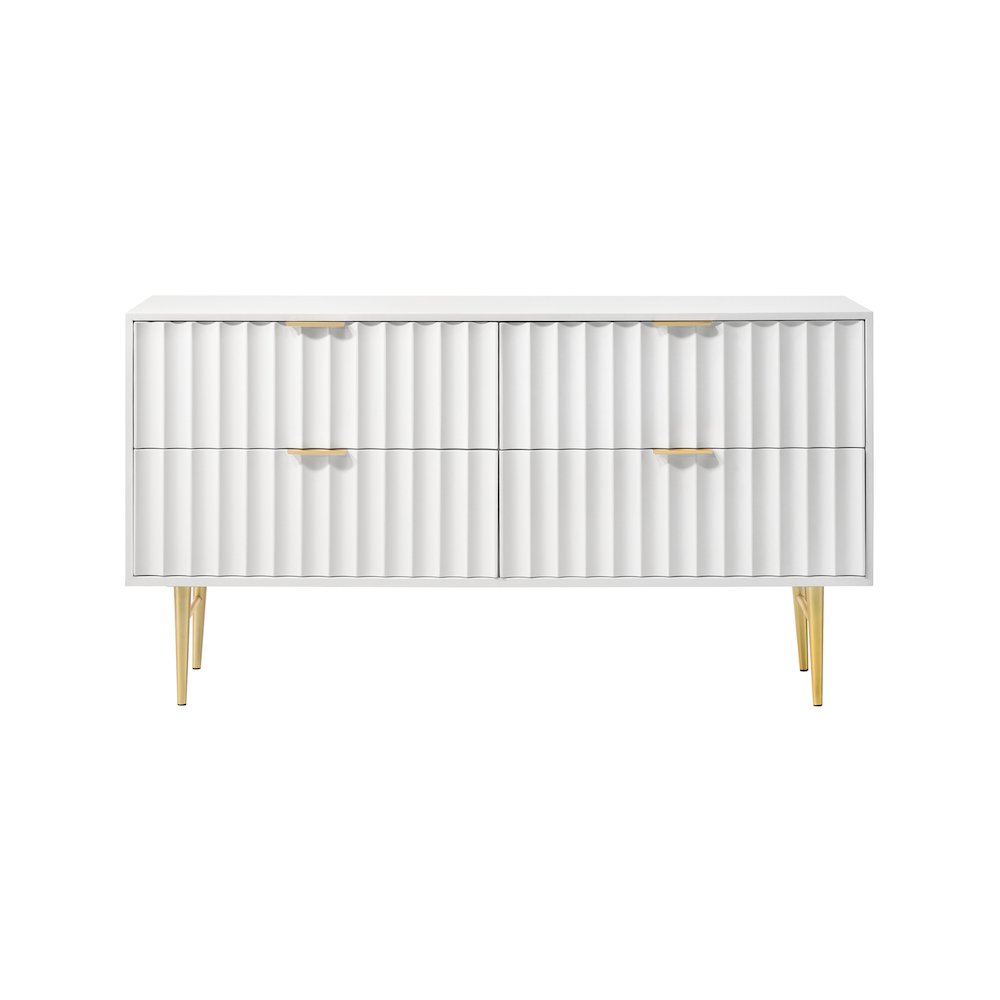 Modernist White Gloss Dresser