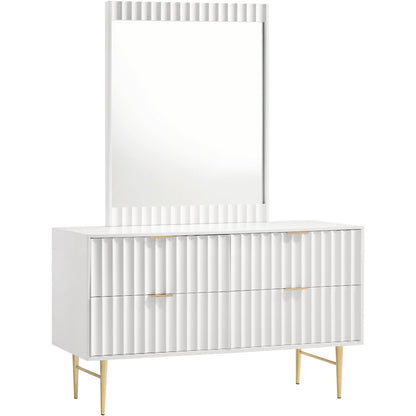 Modernist White Gloss Dresser