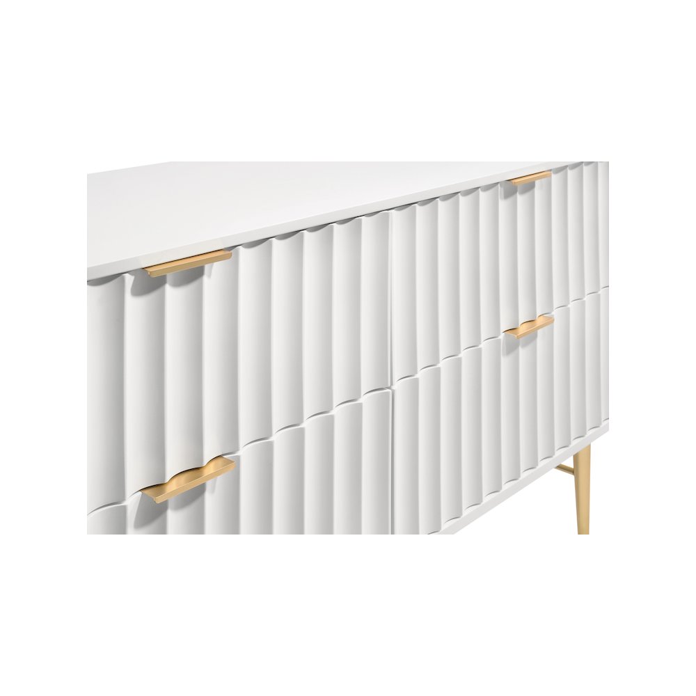 Modernist White Gloss Dresser