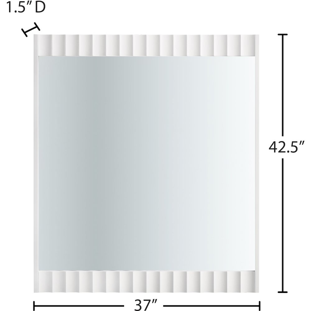 Modernist White Gloss Mirror