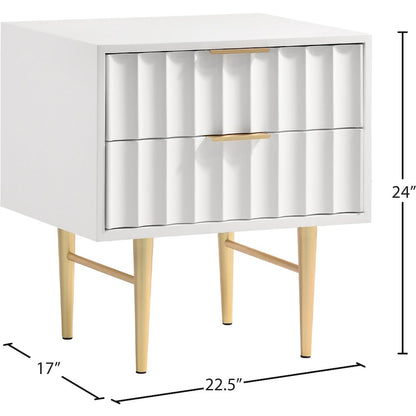 Modernist White Gloss Night Stand