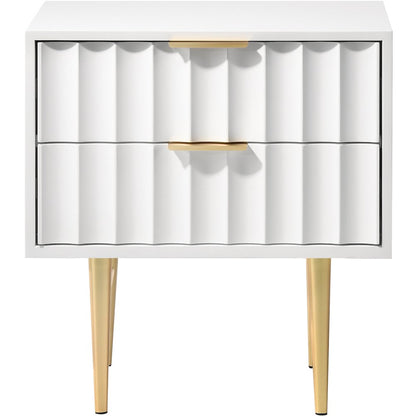 Modernist White Gloss Night Stand