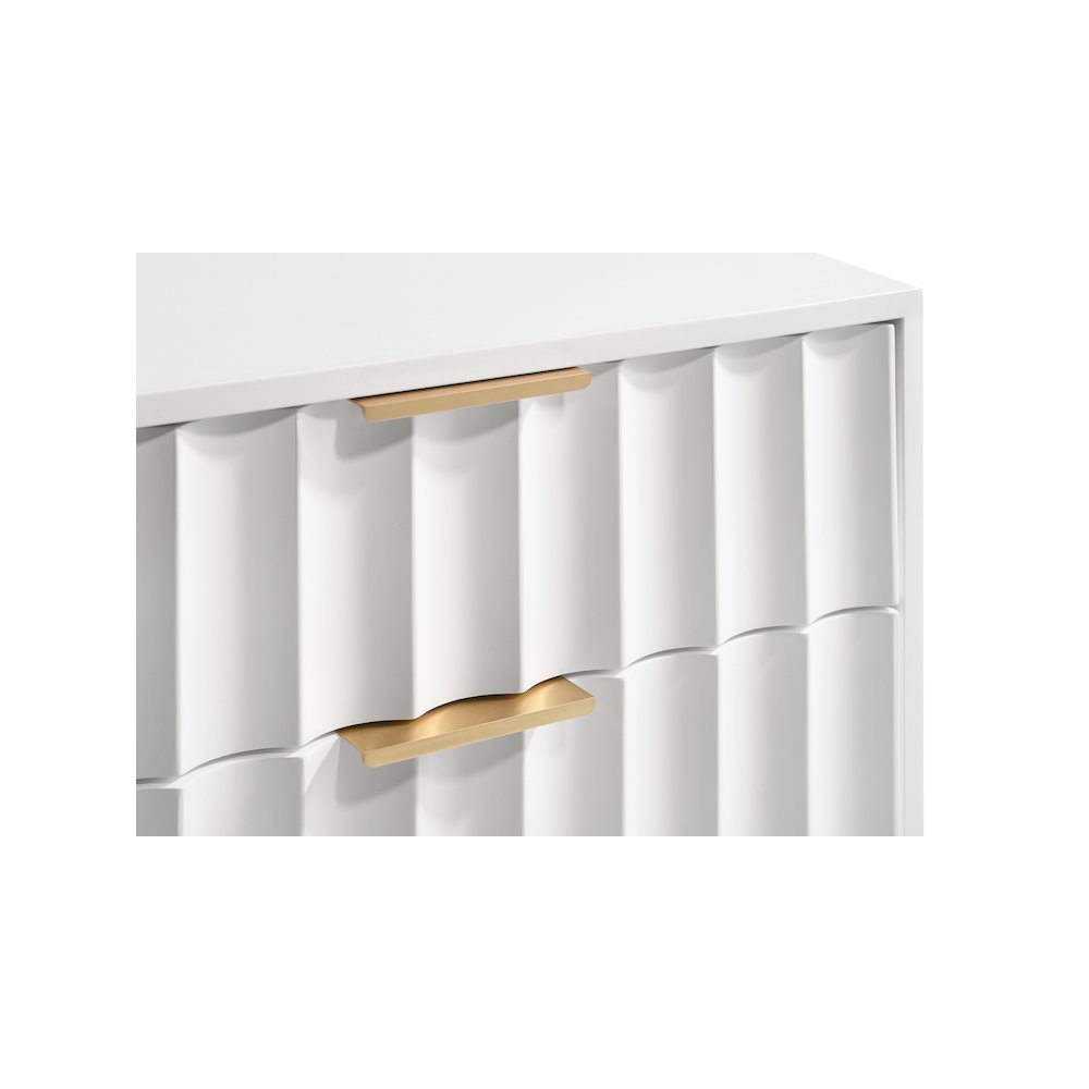 Modernist White Gloss Night Stand