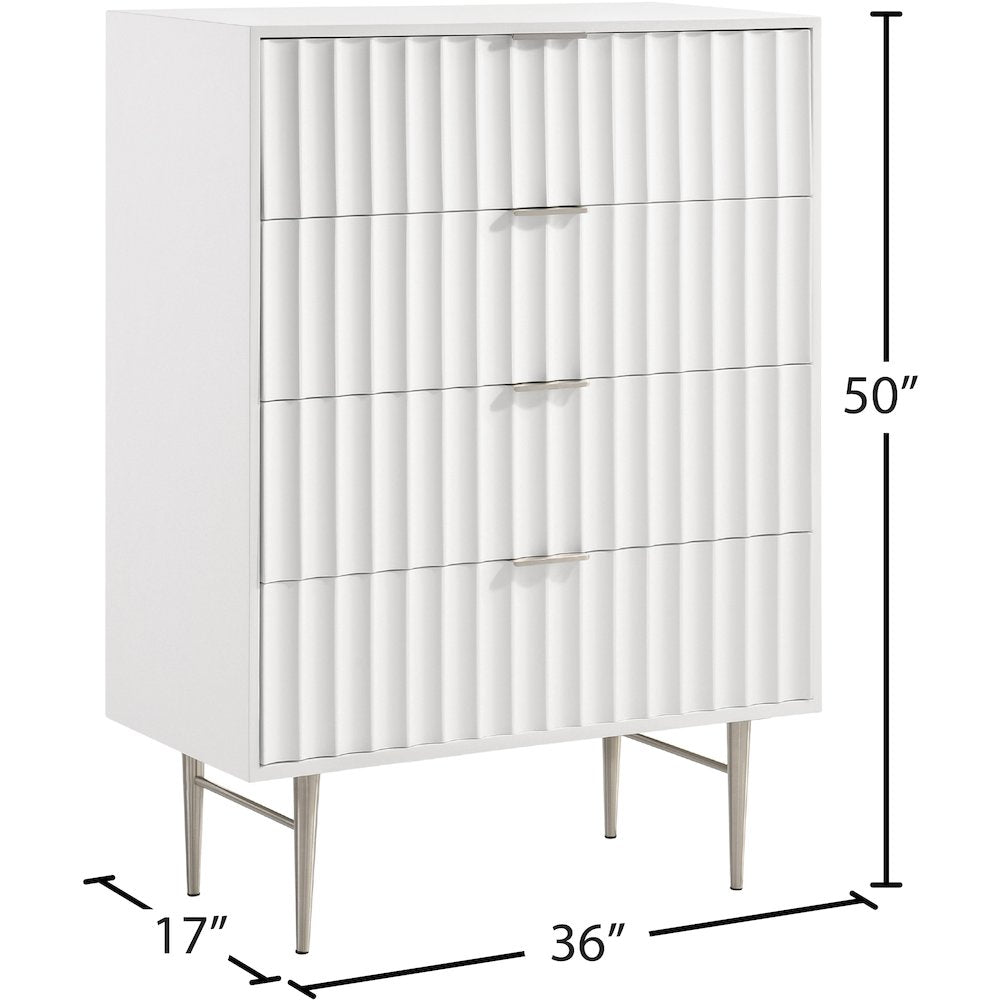 Modernist White Gloss Chest