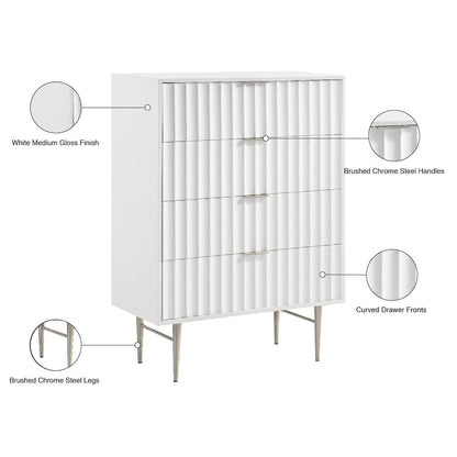 Modernist White Gloss Chest