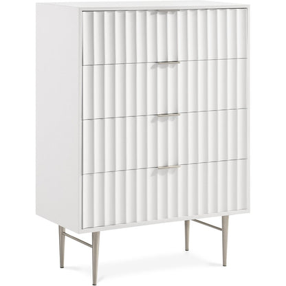 Modernist White Gloss Chest