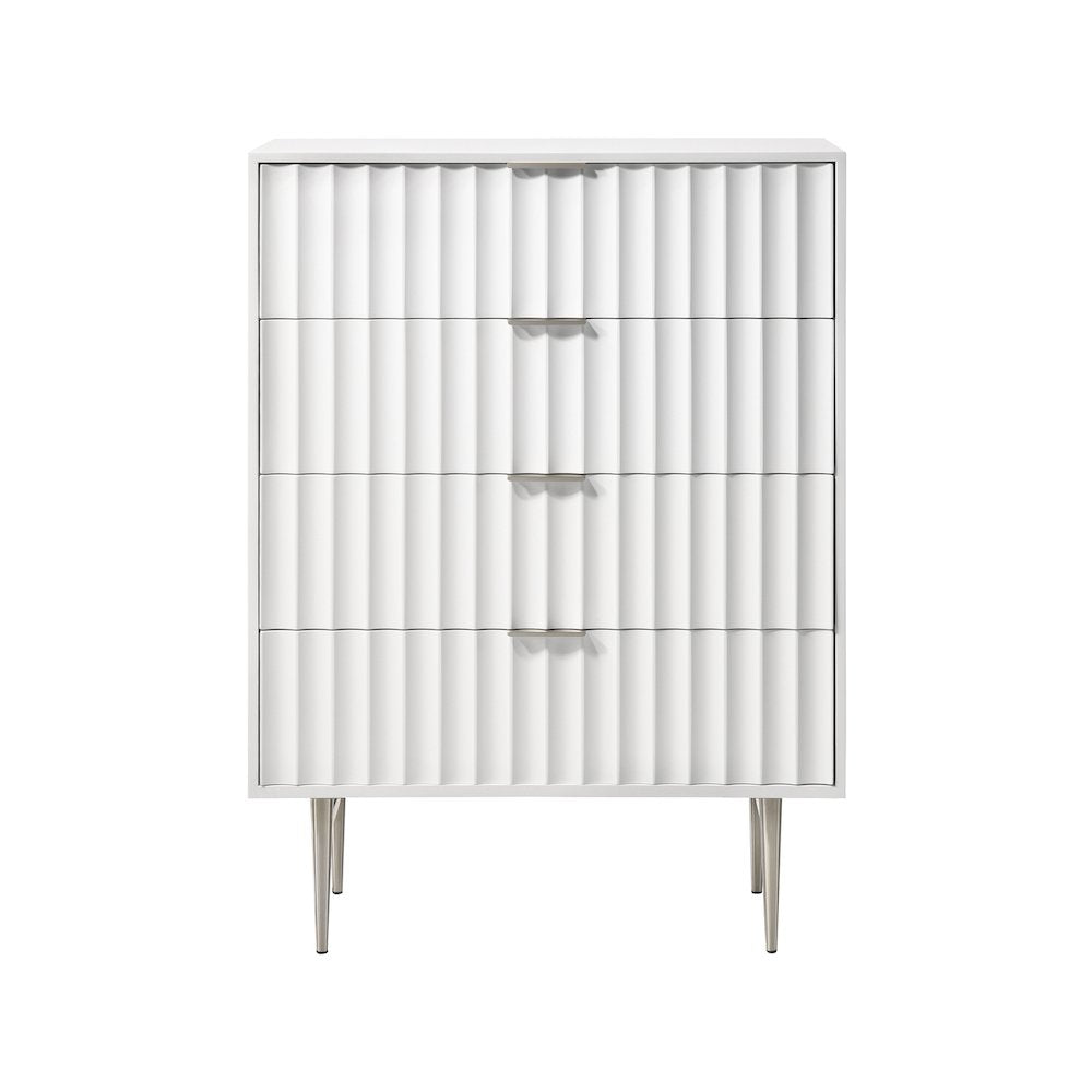 Modernist White Gloss Chest