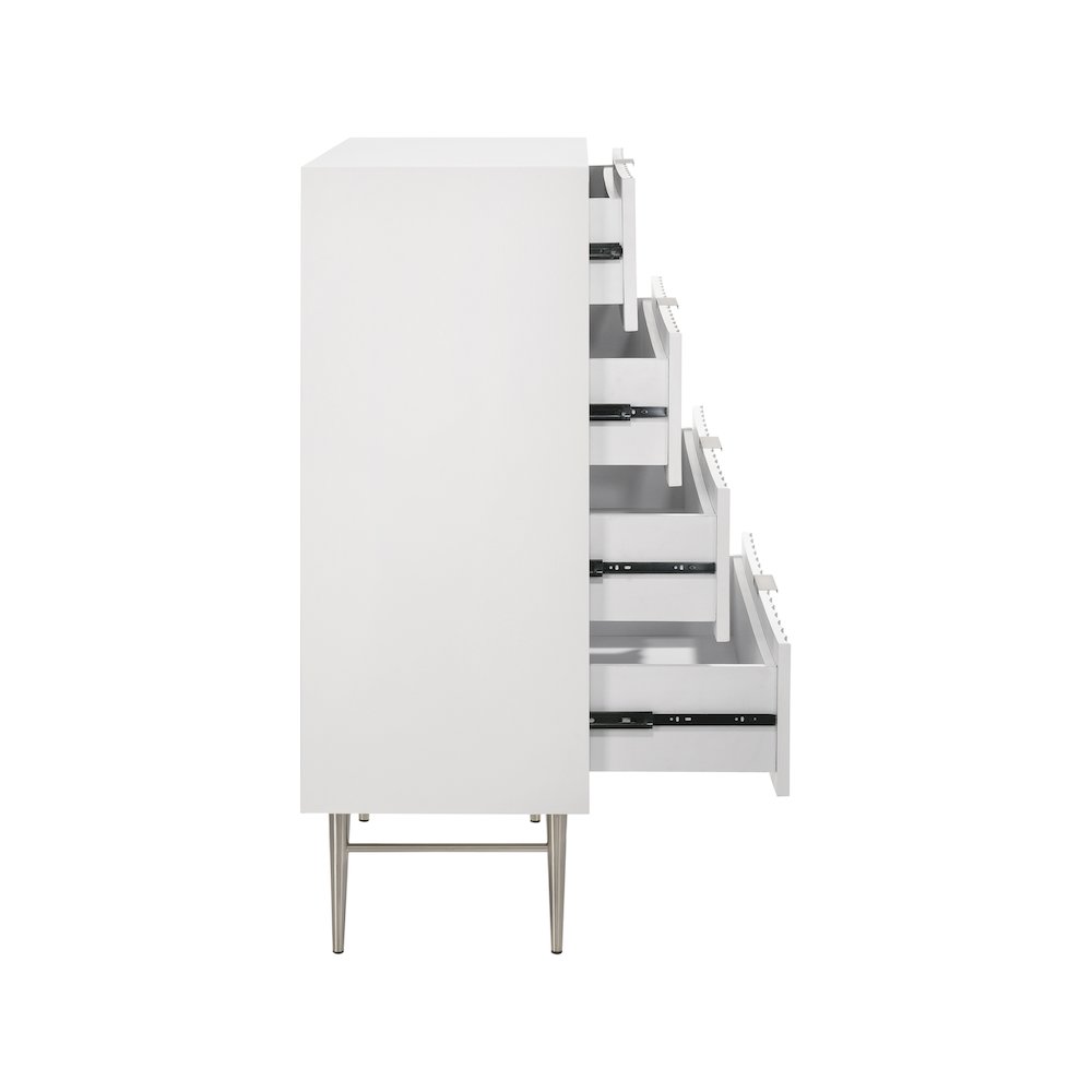 Modernist White Gloss Chest