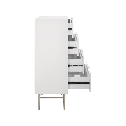 Modernist White Gloss Chest