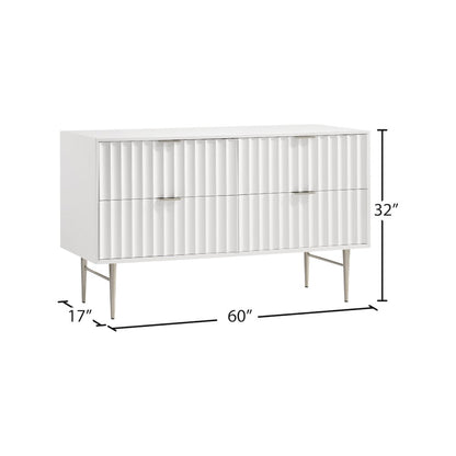 Modernist White Gloss Dresser